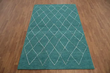 Hand Tufted Wool Trellis Oriental Area Rug 5x8