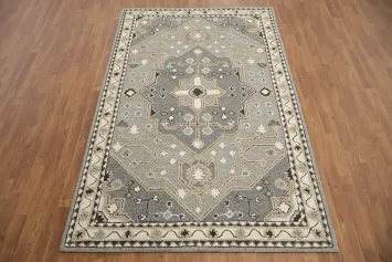 Intricate Geometric Pattern Area Rug 5x8 with Elegant Neutral Tones