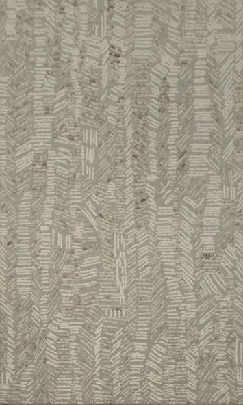 Modern Abstract Area Rug 5x8 with Subtle Hues and Textures