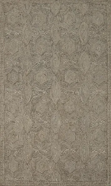 Hand Tufted Geometric Modern Area Rug 5x8 for Chic Interiors