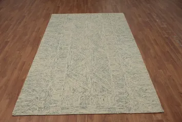 Elegant Wool Textured Oriental Area Rug 5x8 for Modern Interiors