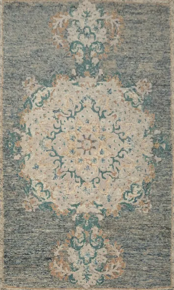 Luxurious Oriental Medallion Design Area Rug 5x8