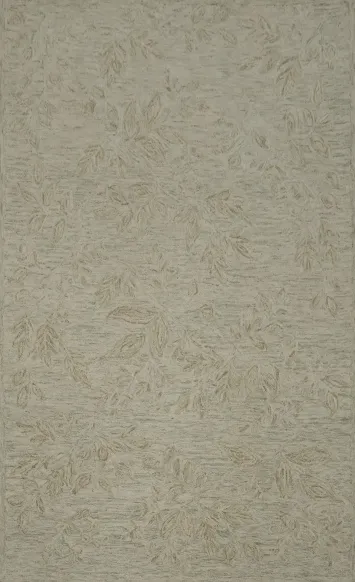 Natural Elegance: Leaf-Patterned Modern Area Rug 5x8