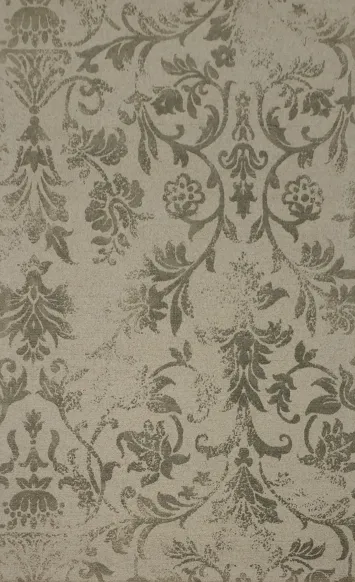 Damask Design Wool Modern Area Rug 5x8