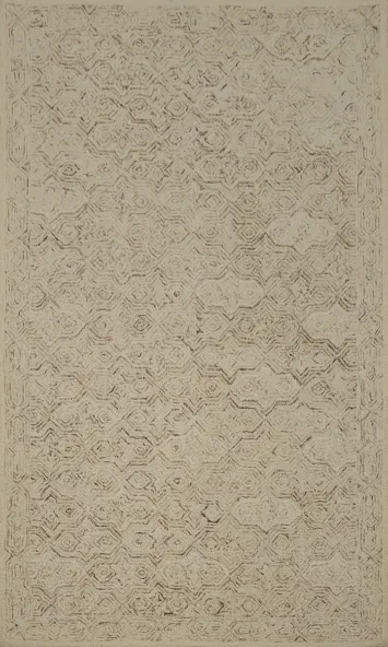 Modern Geometric Neutral Abstract Area Rug 5x8