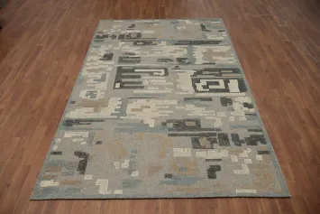 Hand Tufted Abstract Area Rug 5x8 for Contemporary Spaces