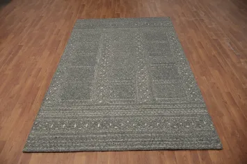 Geometric Trellis Wool Oriental Area Rug 5x8