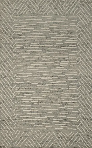Elegant Textured Striped Modern Area Rug 5x8