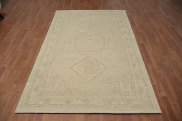 Neutral Tone Area Rug 5x8 with Delicate Geometric Details
