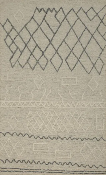 Hand Tufted Wool Trellis Oriental Area Rug 5x8