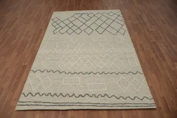 Hand Tufted Wool Trellis Oriental Area Rug 5x8