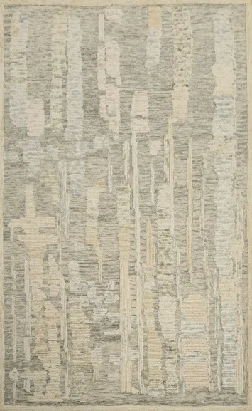 Neutral Abstract Area Rug 5x8 for Sophisticated Living Areas