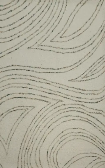 Contemporary Swirling Patterned Modern Rug 5x7