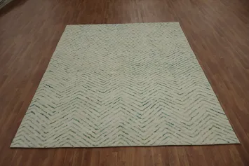 Handcrafted Chevron Style Modern Area Rug 8x10