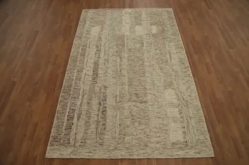 Hand Tufted Wool Abstract Area Rug 5x8