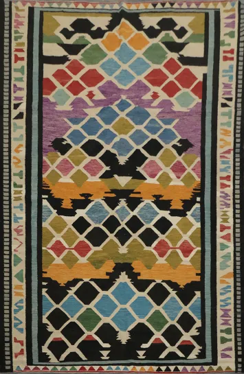 Geometric Kilim Turkish Area Rug 8x12