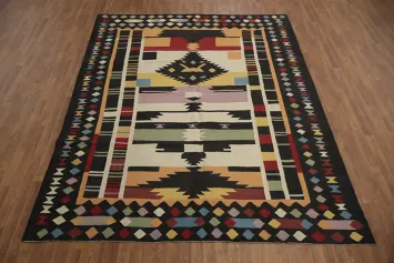 Multicolored Tribal Kilim Area Rug 8x10 Adds Bold Style