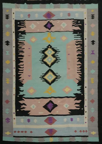 Geometric Kilim Turkish Area Rug 8x10