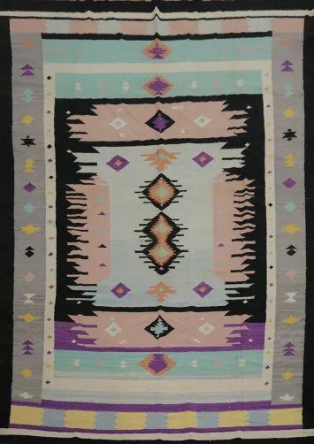 Geometric Kilim Turkish Area Rug 9x12