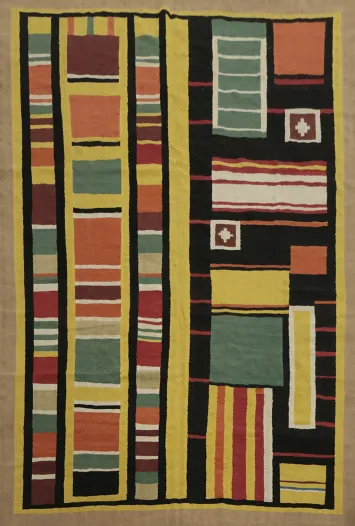 Colorful Kilim Large Area Rug 9x12 for Modern Living Spaces
