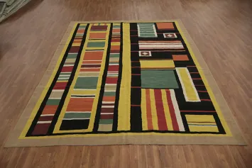 Colorful Kilim Large Area Rug 9x12 for Modern Living Spaces