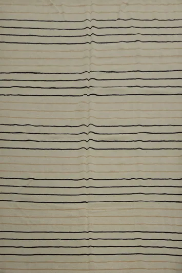Elegant Kilim Area Rug 6x9 with Classic Horizontal Stripe Design