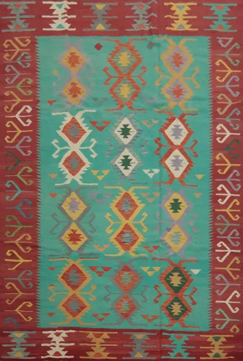 Geometric Kilim Turkish Area Rug 9x12