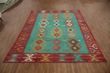 Geometric Kilim Turkish Area Rug 9x12