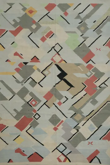 Handwoven Modern Kilim Abstract Area Rug 8x10