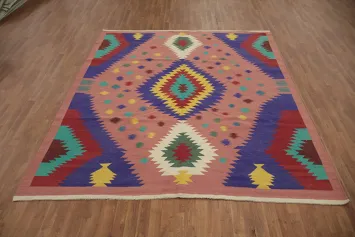 Geometric Kilim Turkish Area Rug 8x10