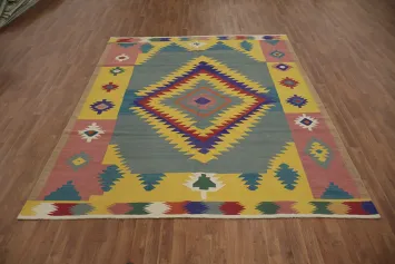 Geometric Kilim Turkish Area Rug 8x10