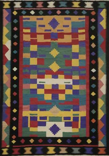 Eye-Catching Kilim Area Rug 8x10 with Intricate Motifs