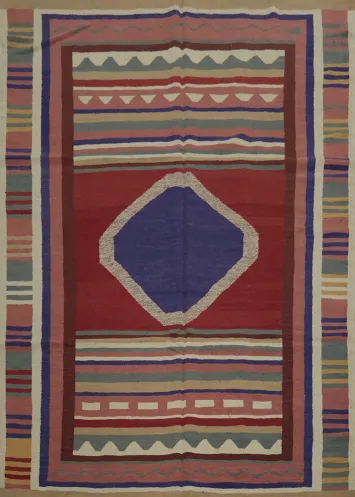 Geometric Kilim Handwoven Area Rug 8x10