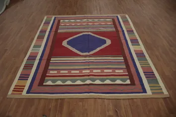 Geometric Kilim Handwoven Area Rug 8x10