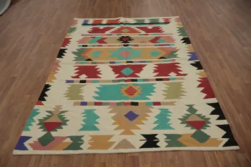 Colorful Tribal Kilim Area Rug 6x8 to Elevate Your Interior Decor