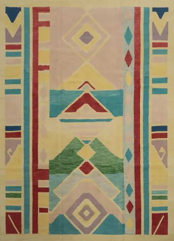 Geometric Kilim Turkish Area Rug 8x10