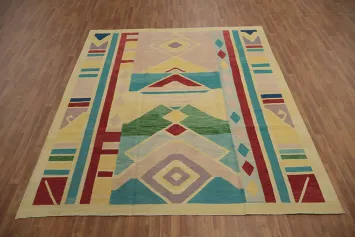 Geometric Kilim Turkish Area Rug 8x10