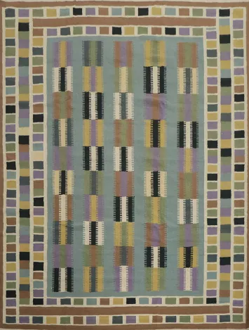 Geometric Kilim Square Wool Area Rug 10x10