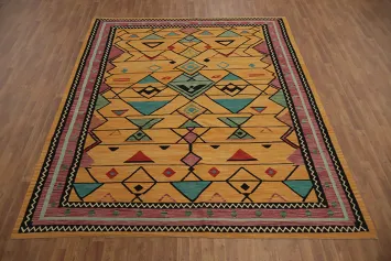 Geometric Kilim Turkish Area Rug 8x10
