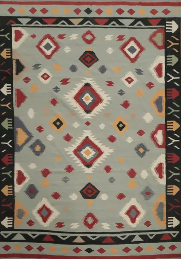 Geometric Kilim Turkish Area Rug 8x10