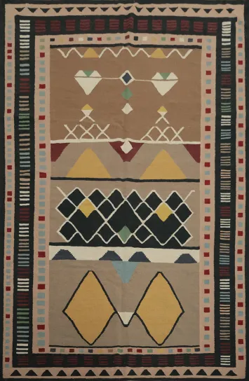 Geometric Kilim Turkish Area Rug 8x11