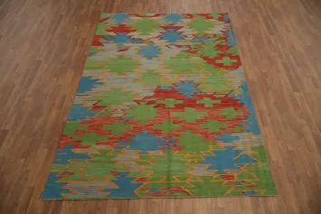 Vibrant Geometric Kilim Area Rug 6x9 for a Colorful Living Space