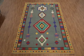 Geometric Kilim Turkish Large Rug 10x15