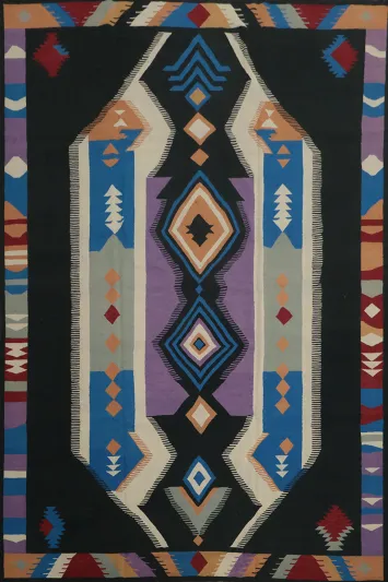 Geometric Beauty Woven Kilim Large Rug 12x15