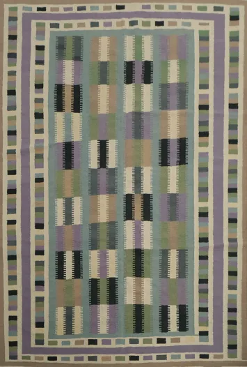 Elegant Pastel Kilim Area Rug 8x10 for Contemporary Home Decor