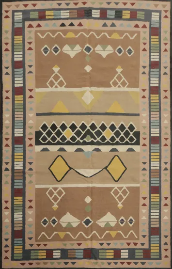 Geometric Kilim Turkish Area Rug 8x12