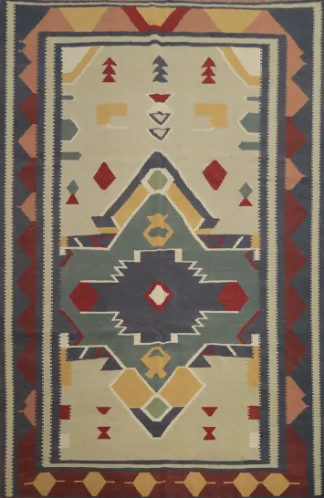 Geometric Kilim Turkish Area Rug 8x12
