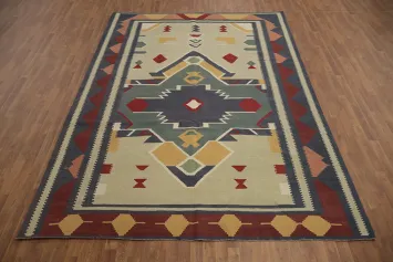 Geometric Kilim Turkish Area Rug 8x12