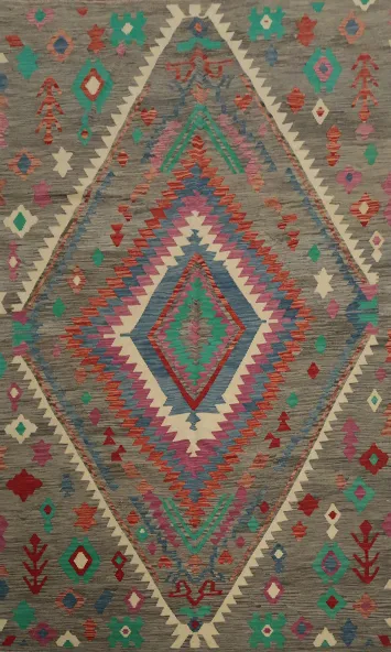 Exquisite Handwoven Tribal Kilim Area Rug 7x10