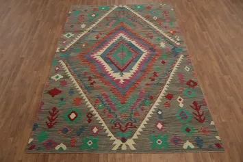 Exquisite Handwoven Tribal Kilim Area Rug 7x10